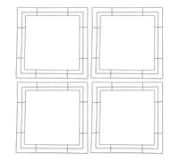 GOTTAJOY 4pcs 20cm Square Metal Wreath Frame for Diy Floral Arrangements Holiday Decorations Weddings Parties