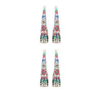 GOTTAJOY 4pcs Ancient Empress Fingernail Protectors Vintage Qing Dynasty Costume Accessories for Cosplay Drama Dance Performance