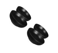 GOTTAJOY 4pcs Black Japanese Ramen Bowls Set Melamine Multi Functional for Serving Soup Salad Noodles 17.5cm Diameter Daily Home Use