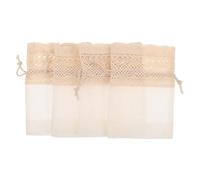 GOTTAJOY 4pcs Creative Handmade Cotton Drawstring Pouches for Jewelry Cosmetics Accessories Storage Travel Organizers and Gift Packaging