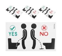 GOTTAJOY 4pcs Creative Waterproof Funny Bathroom Reminder Stickers for Wall Decoration in Public and Home Restrooms