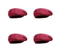 GOTTAJOY 4pcs Professional Chef Hats for Cooking Baking Bartending in Restaurants Hotels Unisex Beanie Style Caps (red)
