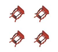 GOTTAJOY 4pcs Rosewood Bonsai Display Stand 8x8x13cm Decorative Plant Base for Miniature Jade Tabletop Garden Ornament