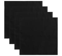 GOTTAJOY 4sets Black Washable Reusable Polyester Cocktail Napkins 17x17inch for Party Wedding Banquet Dining Table Decor