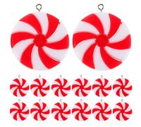 GOTTAJOY 50pcs Christmas Candy Canes Ornaments Red White Hanging Lollipop Pendants for Xmas Tree Holiday Decorations