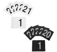 GOTTAJOY 50pcs Elegant Black and White Plastic Table Number Cards with Easy Installation for Restaurants Weddings Parties Events