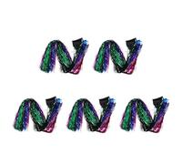 GOTTAJOY 5packs Christmas Tree Tinsel Garland Sparkly Foil Fringe Decorations for Holiday Party Diy Ornament Strips 18cm X 1m