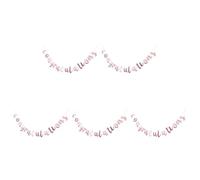 GOTTAJOY 5pcs Graduation Party Banner Happy Hanging Decorations for College High School Celebration Rose Gold