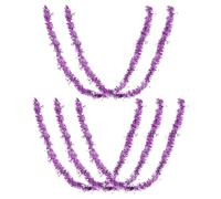 GOTTAJOY 5pcs Halloween Tinsel Garland Metallic Ghost Twist Decorations Colorful Hanging Ornaments Spooky Home Tree Decoration Indoor Outdoor Holiday Decor