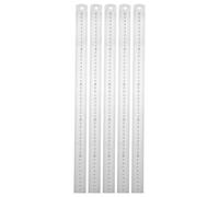 GOTTAJOY 5pcs Stainless Steel Ruler with Double Sided Metric Imperial Scales Thickened 50cm/20in for Precision Measurement Engineers Machinists