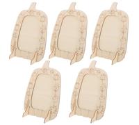 GOTTAJOY 5pcs Unfinished Wood Pumpkin Picture Frame Crafts for Halloween Thanksgiving Diy Photo Frames Autumn Classroom Decorations