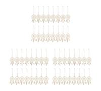 GOTTAJOY 60pcs Wooden Dreamcatcher Ornaments Diy Hanging Decor with Tassels for Home Cafe Boho Style Crafts