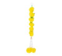 GOTTAJOY 64pcs Marigold Garland Diwali Decorations Long Strands Artificial Flowers Hanging Ornaments for Party Home Wedding Day of The Dead