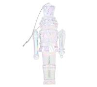 GOTTAJOY 6pcs Acrylic Nutcracker Pendants Christmas Tree Hanging Ornaments with Crystal Decorations for Holiday Festivities