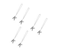 GOTTAJOY 6pcs Bling Car Letter Charm K Shape Rear View Mirror Ornament with Crystal Pendant for Women Auto Decoration