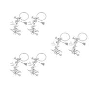GOTTAJOY 6pcs Halloween Cat Witch Hat Broom Keychain Cute Keyring Bag Charm Party Favor Accessories for Women