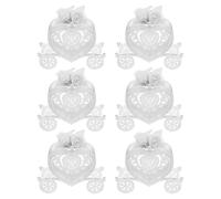 GOTTAJOY 6pcs Heart Carriage Candy Box European Style Transparent Wedding Party Favors Birthday Treats Christmas Gift