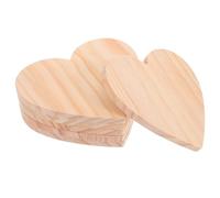 GOTTAJOY 6pcs Insulating Heart-shaped Wooden Coasters Reusable Adorable for Home Dining Office Coffee Table Camping Valentine's Day