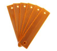 GOTTAJOY 6pcs Rectangular High-visibility Reflective Sign Panels for Highway Guardrail Markers Alerting Slow-moving Vehicles in Orange