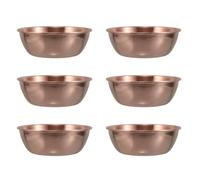 GOTTAJOY 6pcs Stainless Steel Rose Gold Mini Dipping Dishes for Sauces Condiments Sushi Seasoning Round Shape Appetizer Serving