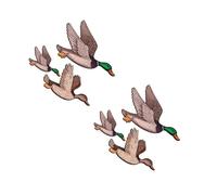 GOTTAJOY 6pcs Wooden Mallard Duck Wall Art Rustic Hunting Decor Sculptures for Farmhouse Nursery Living Room Study