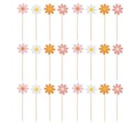 GOTTAJOY 80pcs Daisy Cake Toppers Creative Floral Cupcake Picks for Birthday Wedding Party Decorations