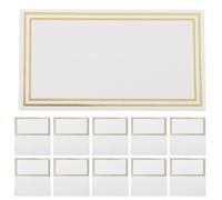GOTTAJOY 80pcs Elegant Gold Silver Foil Stamped Wedding Place Cards with Double Frame for Banquets Parties