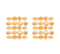GOTTAJOY 80pcs Mini Bread Resin Figurines for Diy Crafts Realistic Artificial Food Props Lifelike Faux Bakery Accessories Dollhouse Micro Landscape Decoration