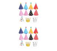 GOTTAJOY 88pcs Kids Birthday Party Hats Polka Dot Crown Headwear for Baby Shower Christmas Anniversaries Photo Props