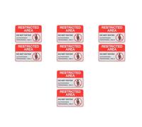 GOTTAJOY 8pcs Do Not Enter Sign Authorized Personnel Only Metal Warning Indicator Weatherproof Indoor Outdoor Use