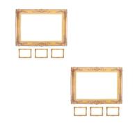 GOTTAJOY 8pcs Golden Diy Handheld Paper Picture Frames for Romantic Wedding Photo Booth Props Party Decoration Selfie Accessories