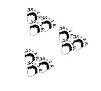 GOTTAJOY 9pcs 2026 New Year Headband Glitter Star Hair Hoop Headdress for Kids Adults Party Graduation Celebration