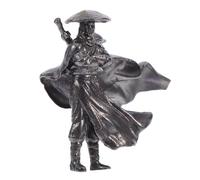 GOTTAJOY Ancient Chinese Warrior Li Bai Metal Miniature Figurine for Garden Ornament Bonsai Landscaping Office Desk Living Room Collectible Decor