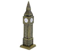 GOTTAJOY Antique Bronze Big Ben Metal Sculpture 18cm Height Vintage London Souvenir Without Clock for Tabletop Home Office Decor