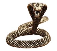 GOTTAJOY Brass Snake Figurine Chinese Zodiac Retro Animal Statue Ornament Micro Garden Landscaping Decoration
