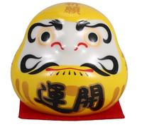 GOTTAJOY Ceramic Japanese Traditional Daruma Doll Good Luck Ornament for Home and Office Wealth Fortune 6cm Height