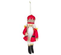 GOTTAJOY Christmas Nutcracker Soldier Hanging Ornament Fabric Doll for Tree Decoration Holiday Party Supplies