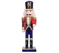 GOTTAJOY Classic Wooden Nutcracker Soldier Christmas Figurine for Home Party Table Centerpiece Decor 25cm