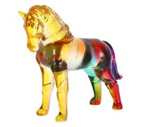 GOTTAJOY Crystal Standing Horse Figurine Chinese Zodiac Animal Statue Sculpture Paperweight Desktop Ornament for Office Home Bookshelf Decoration