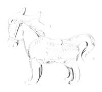 GOTTAJOY Crystal Standing Horse Sculpture Clear Animal Figurine for Home Office Desk Decoration Symbol of Passion and Vitality