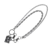 GOTTAJOY Double Layer Punk Metal Rose Skull Waist Chain for Men Halloween Hip Hop Party Accessories