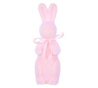 GOTTAJOY Easter Moss-covered Bunny Figurine Pink 20cm Adorable Rabbit Statue Garden Party Centerpiece Decor Home Decoration