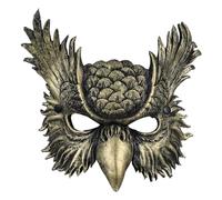 GOTTAJOY Gold Mysterious Cute Owl Mask with Unique Beak Design for Halloween Cosplay Carnival Masquerade