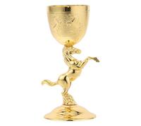 GOTTAJOY Golden Vintage Horse Design Wine Goblet for Desktop Decoration