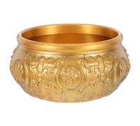 GOTTAJOY Handcrafted Pure Copper Feng Shui Treasure Basin Ornament 4cm with Double Fish Design 51g for Wealth Attraction and Good Luck in Living Room Entryway Decoration