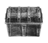 GOTTAJOY Handcrafted Vintage Nautical Treasure Chest Toy for Boys and Girls Classroom Prizes Storage Decorative Box in Antique Silver
