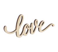 GOTTAJOY Love Unfinished Wooden Wall Sign Sculpture for Home Decor Diy Craft Project - 20cm