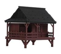 GOTTAJOY Mini Pavilion Figurine Asian Style Micro Landscape Decor for Aquarium Bonsai Gardens Fish Tank Office Home Spaces Durable Ornament