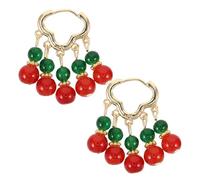 GOTTAJOY New Chinese Palace Style Beaded Dangle Earrings for Women - Lightweight Comfortable Vintage Luxury Jewelry Suitable Social Events Daily Wear