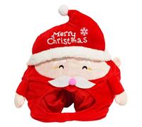 GOTTAJOY Plush Santa Hat Christmas Party Cosplay Headgear Xmas Themed Cap Photo Prop Holiday Costume Accessory